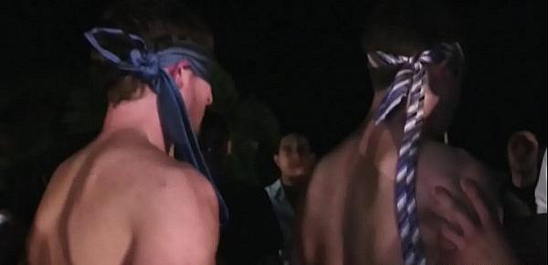  Blindfolded gay teens humiliated at the party